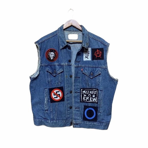 Levi's Other - DIY Levi’s Denim Jacket Stitched Patches Vest